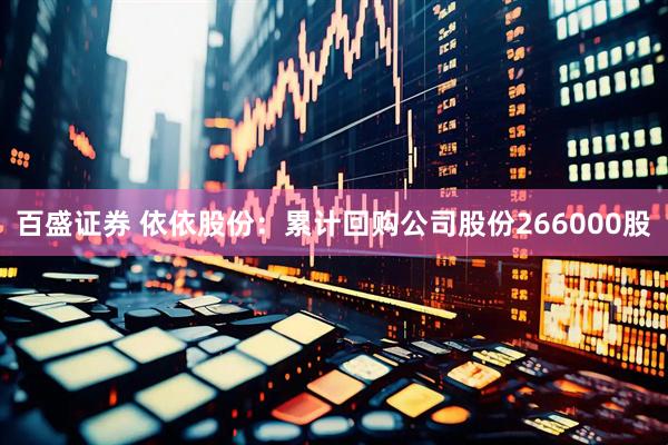 百盛证券 依依股份：累计回购公司股份266000股
