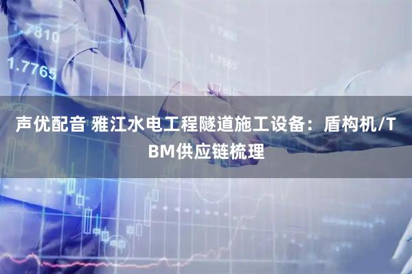 声优配音 雅江水电工程隧道施工设备：盾构机/TBM供应链梳理