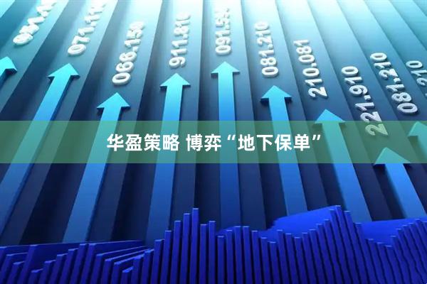 华盈策略 博弈“地下保单”