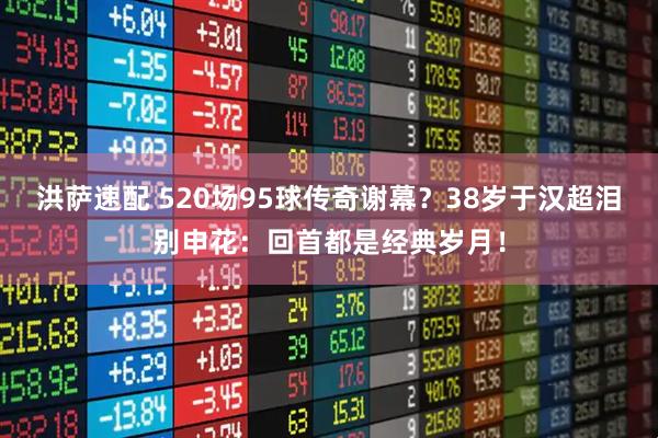 洪萨速配 520场95球传奇谢幕?38岁于汉超泪别申花:回首都是经典岁月!